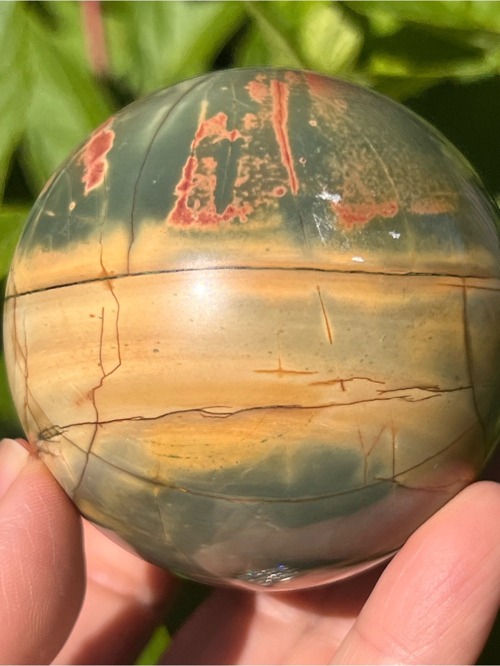 Cherry (1) creek Jasper sphere | crystal